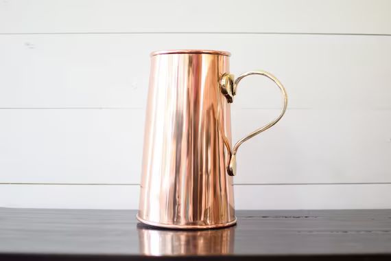 Vintage Inspired Copper Water Pitcher  Copper Vase  Flower | Etsy | Etsy (US)