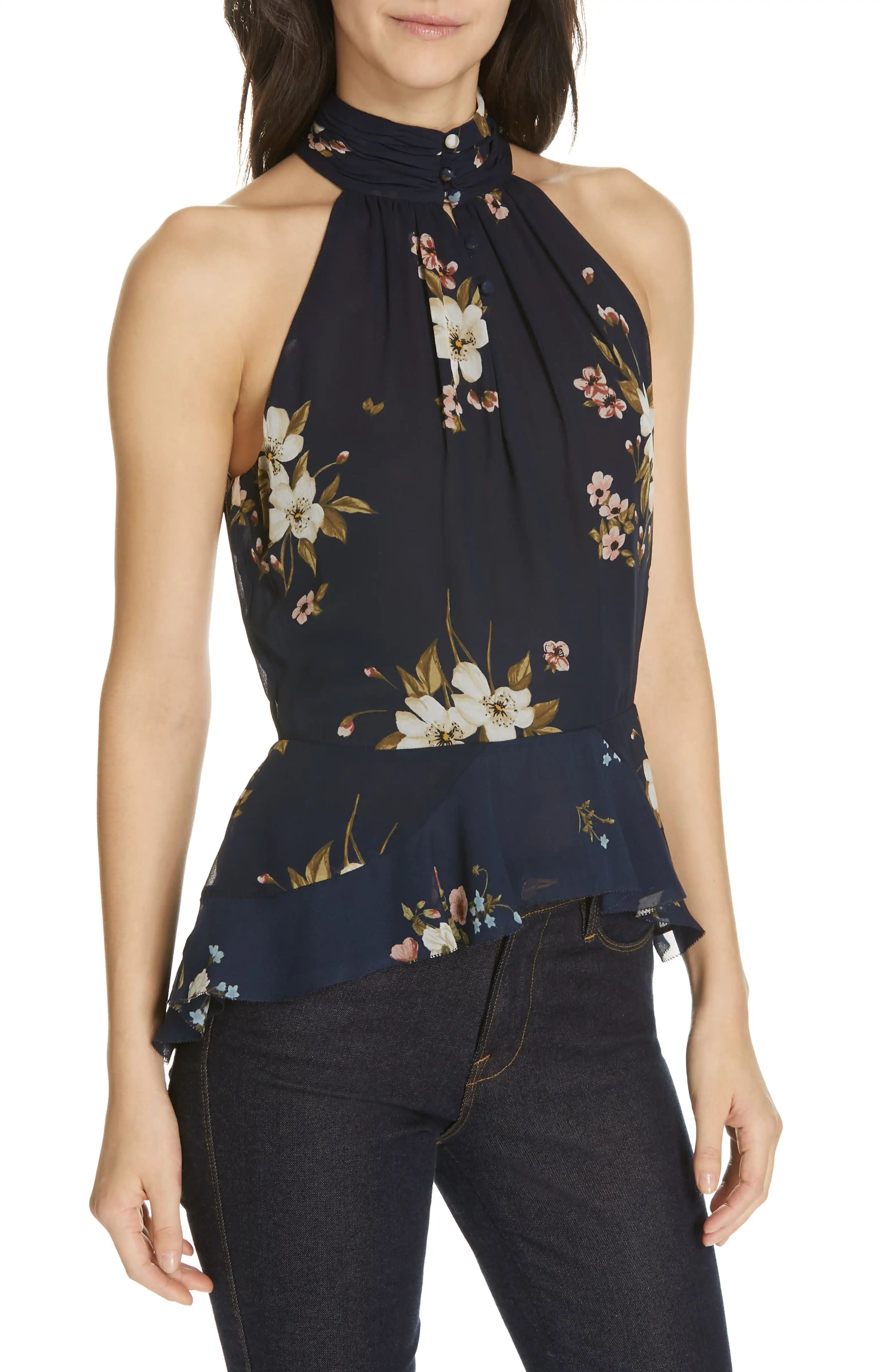 Abbigayl Floral Silk Blouse | Nordstrom