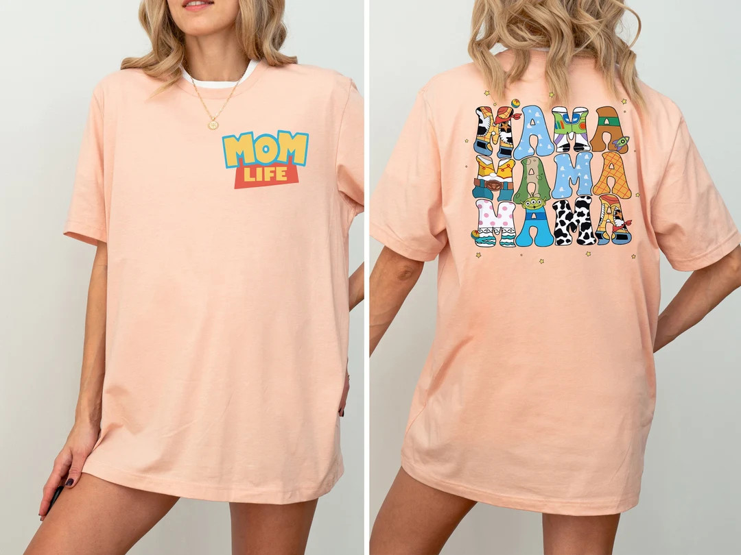 Two Sided Toy Story Mama Shirt, Disney Mom Life Washed T-shirt, Mother's Day Gift, Mommy Birthday... | Etsy (US)