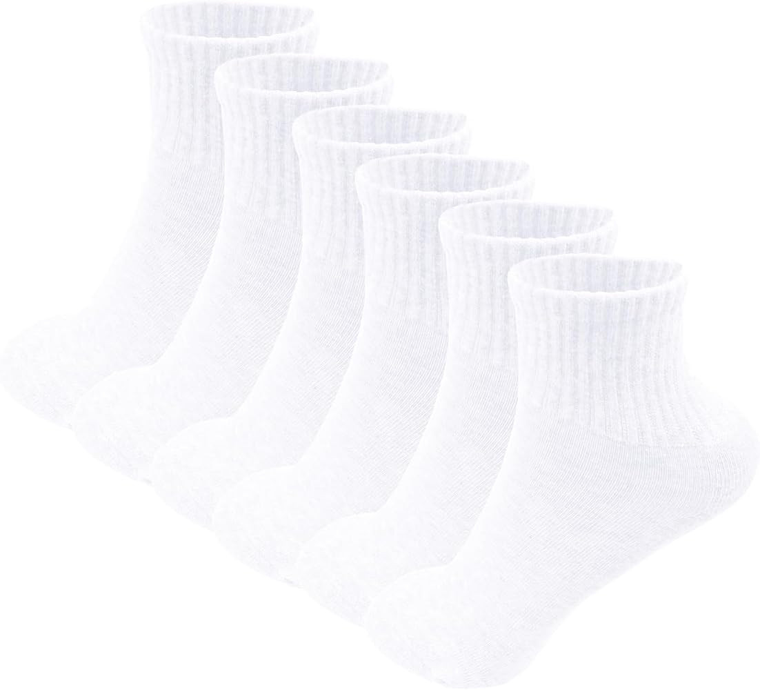 TZ Promise 6 Pack-Women's Athletic Quarter Ankle Low Cut Cotton Socks Cushioned Sports Running | Amazon (US)