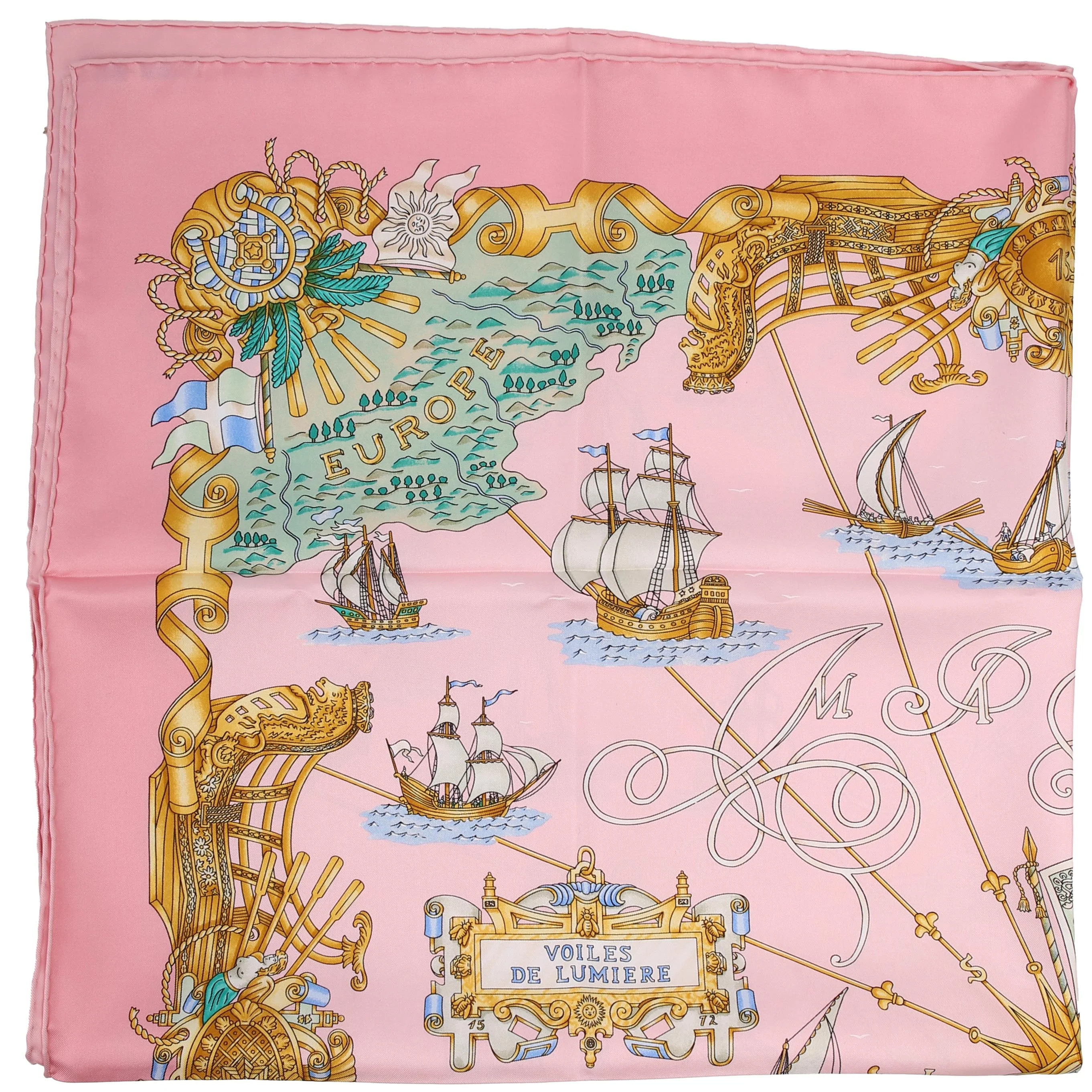 Voiles De Lumiere Silk Scarf 90CM Pink | Keeks Designer Handbags