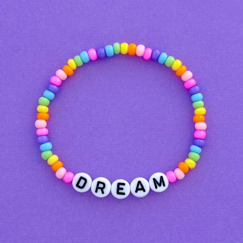 Dream Bracelet, Pastel Rainbow Bracelet, Rainbow Pastel Bracelet, Stretch Bracelet | Etsy (Global)
