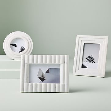 Textured White Marble Frames | West Elm (US)