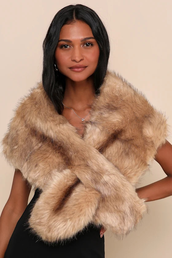 Always Posh Brown Faux Fur Stole | Lulus