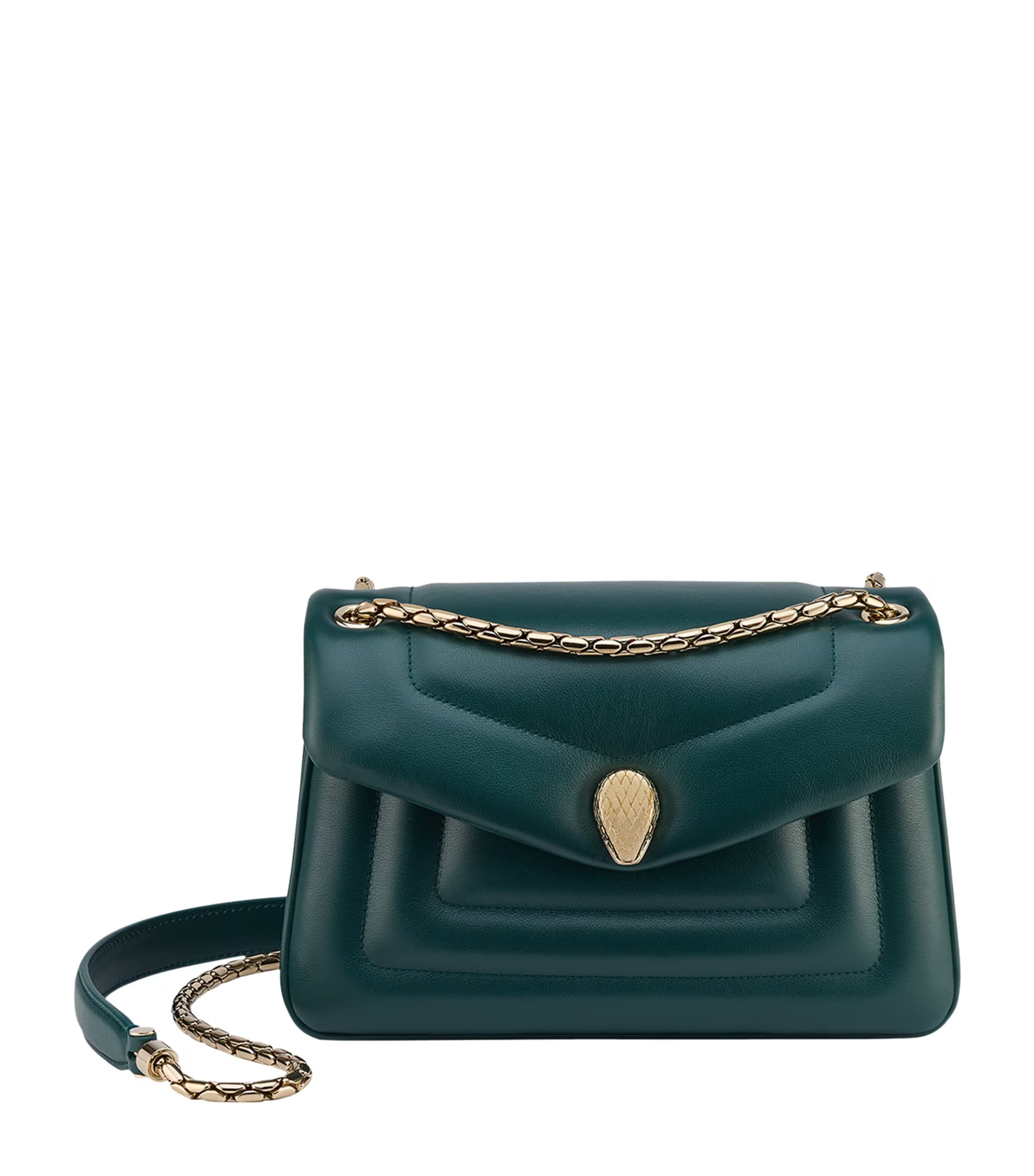 Bvlgari Small Leather Serpenti Reverse Shoulder Bag | Harrods