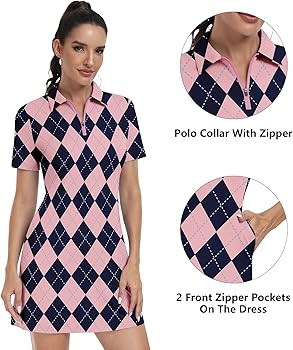 Soneven Womens Tennis Dress Sleeveless Golf Dresses with Shorts and Pockets Ruffle Sleeve Workout... | Amazon (US)