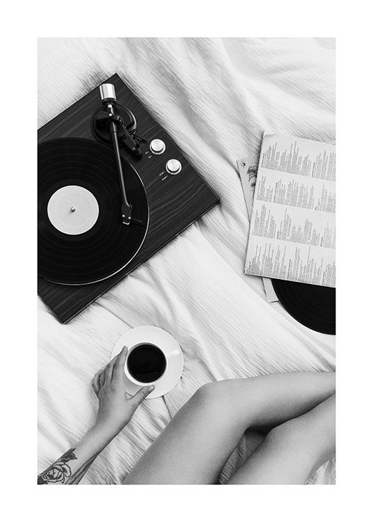 Vinyl Player Morning Poster | Desenio