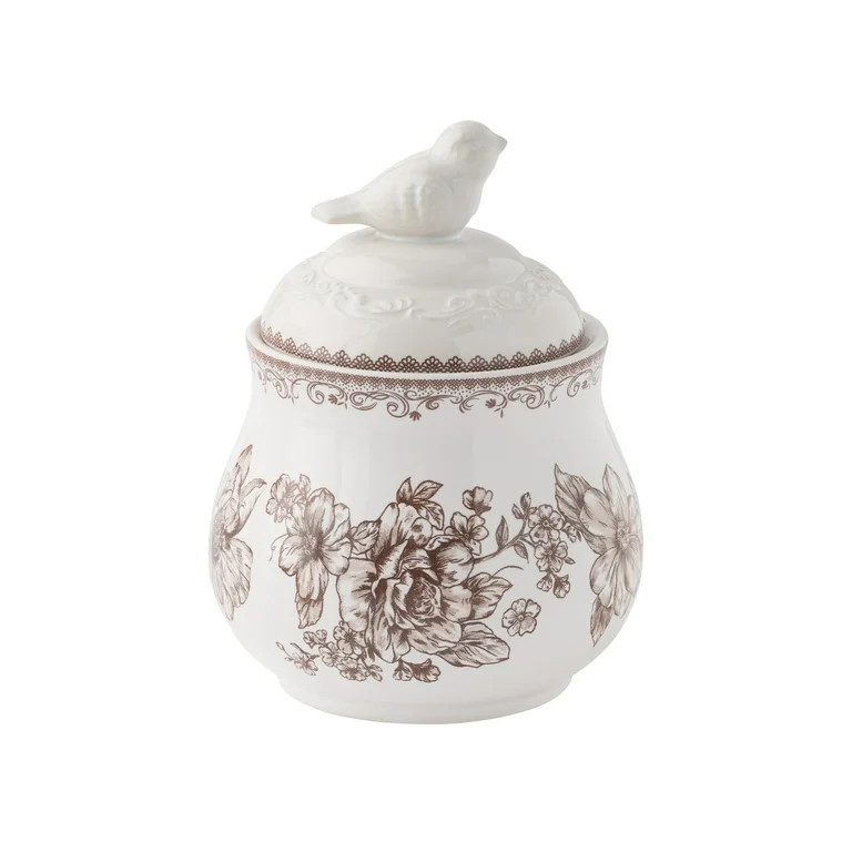 The Pioneer Woman Agatha Stoneware Sugar Bowl & Creamer Set, Brown | Walmart (US)