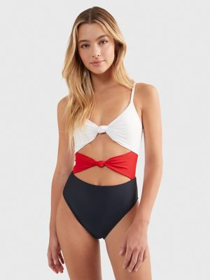 Knotted One-Piece Swimsuit | Tommy Hilfiger | Tommy Hilfiger (US)