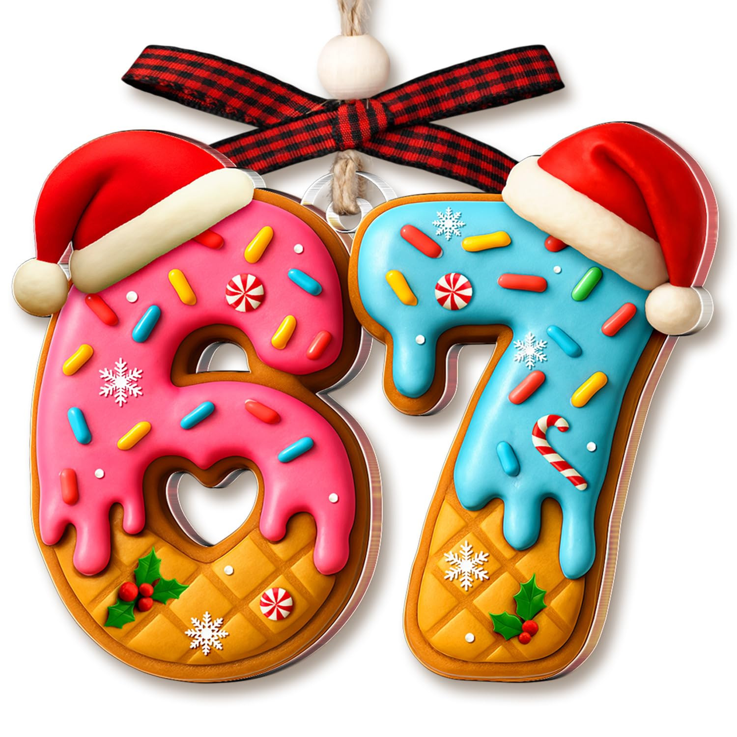 67 Ornament - 6 7 Christmas Ornament - Funny Christmas Ornaments - Teens, Girls, Boys, Kids Chris... | Amazon (US)