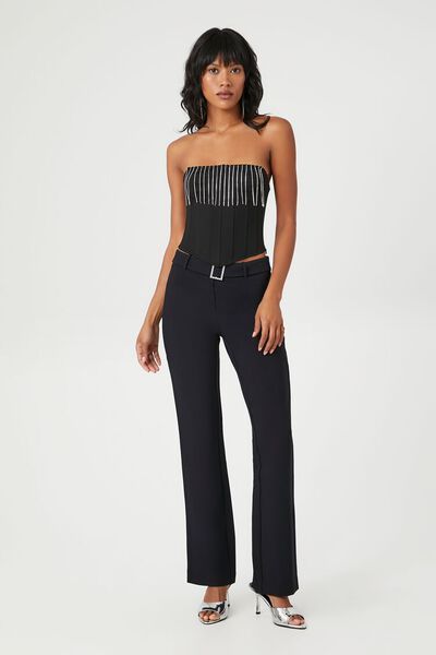 Rhinestone Belted Flare Pants | Forever 21 | Forever 21 (US)