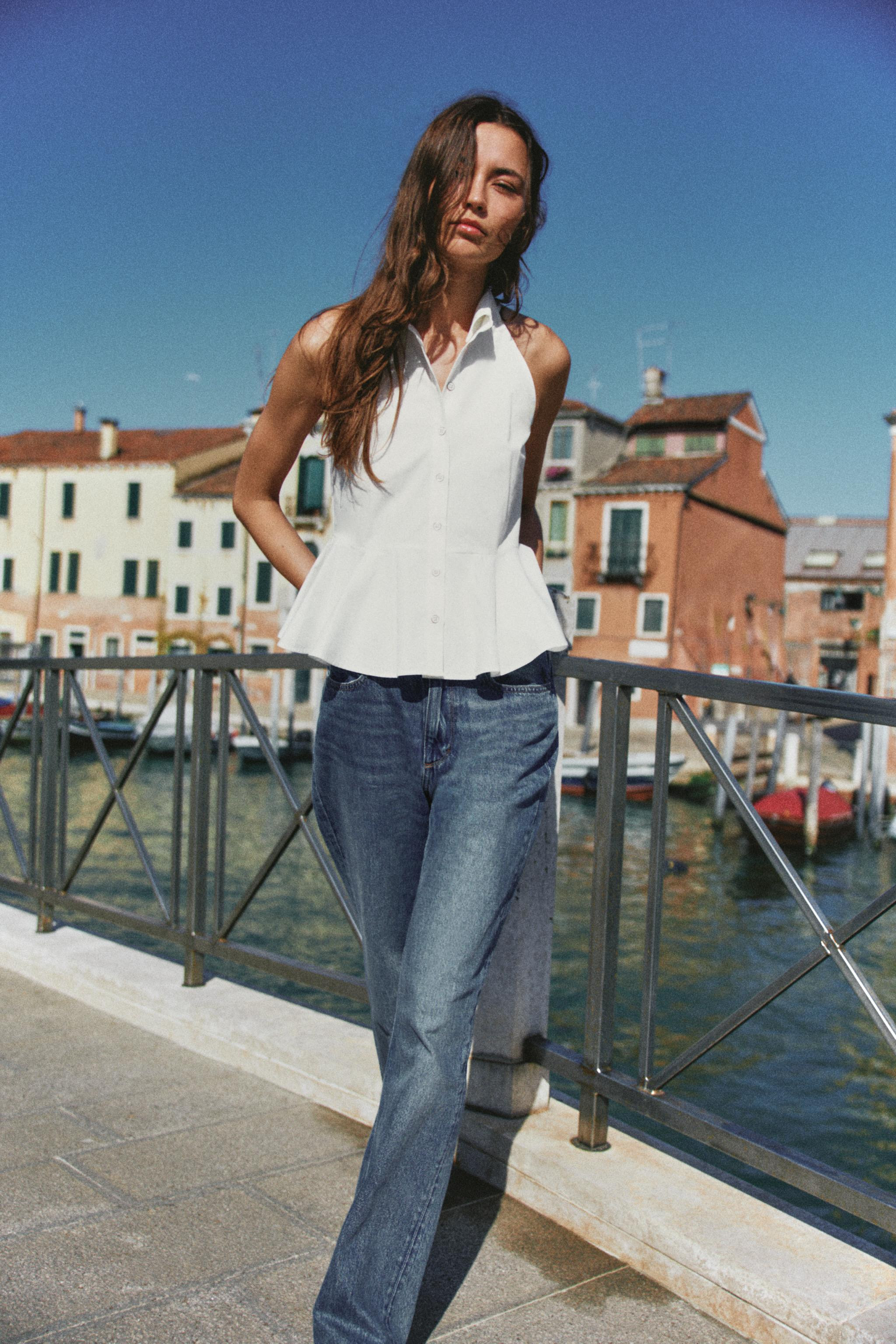HALTER PEPLUM SHIRT | Zara Canada