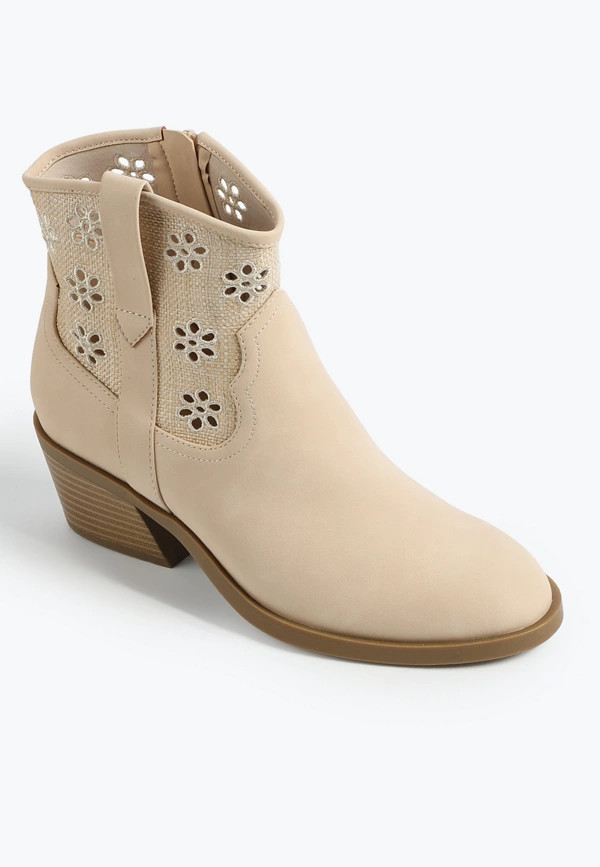 SuperCush Floral Eyelet Western Boot | Maurices
