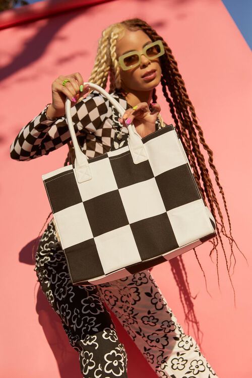 Checkered Pattern Tote Bag | Forever 21 (US)