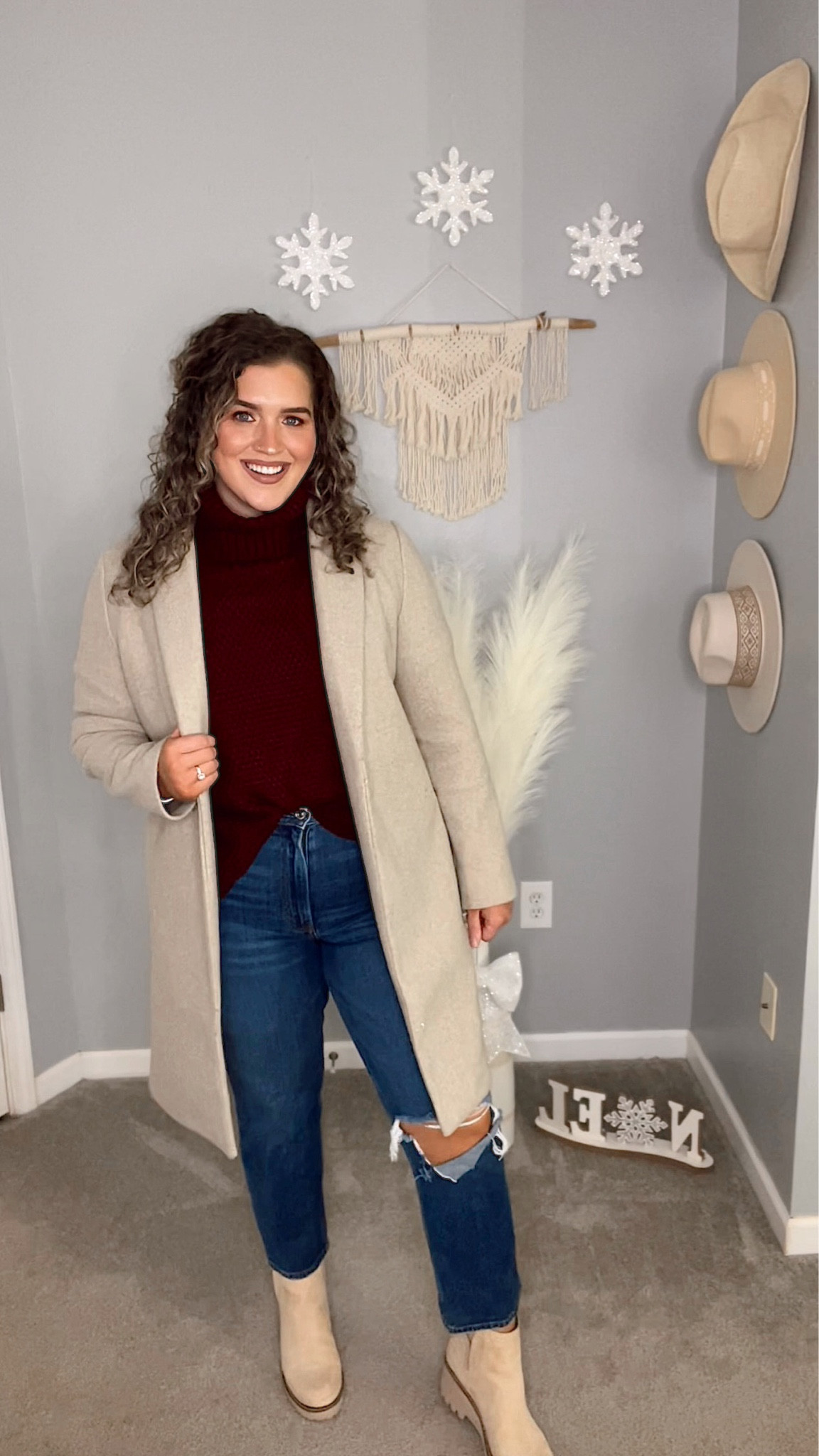 Midsize casual Winter OOTD 💞
Sweater: XL 
Jeans: 31R 
Coat: L, original old from Shop Impressions, linking similar 
#midsizeoutfits #winterstyle #winterfashion #winteroutfits #outfitinspo #ootd #casualoutfits #curvystyle #affordablefashion #sweater #turtleneck #jeans #denim #curvydenim #darkwashdenim #curvelove #boots #booties #coat #peacoat #trenchcoat  

#LTKcurves #LTKSeasonal #LTKHoliday