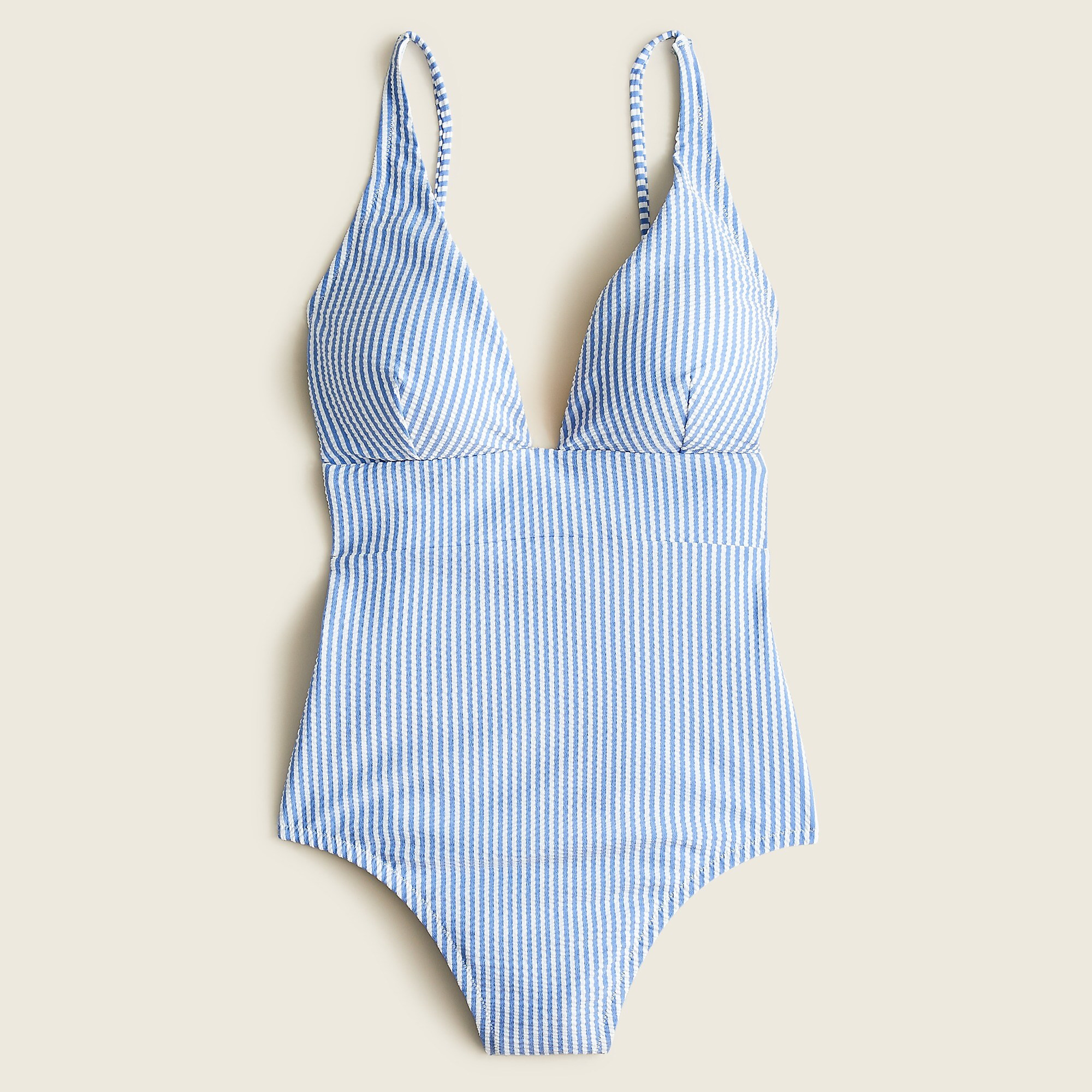 Deep V-neck french one-piece swimsuit | J. Crew US
