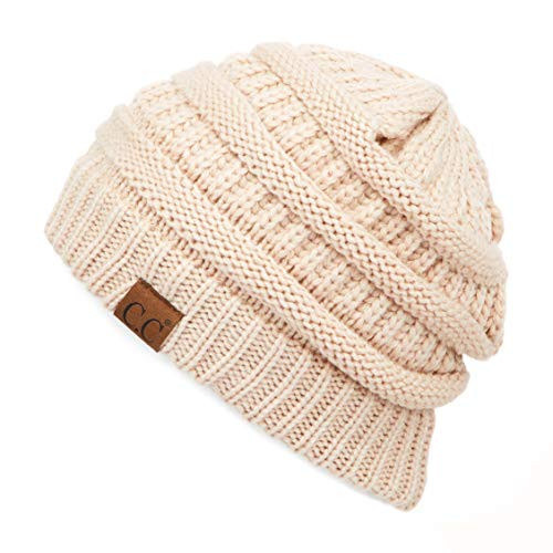 C.C Exclusives Cable Knit Beanie - Thick, Soft & Warm Chunky Beanie Hats (New Beige) | Amazon (US)