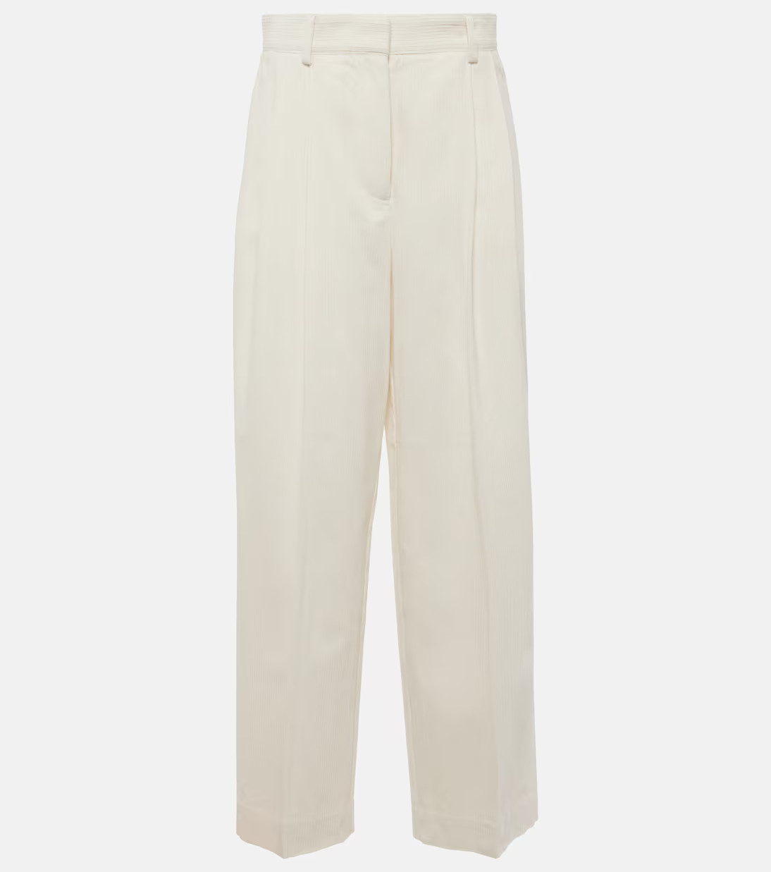 High-rise silk and cotton wide-leg pants | Mytheresa (UK)