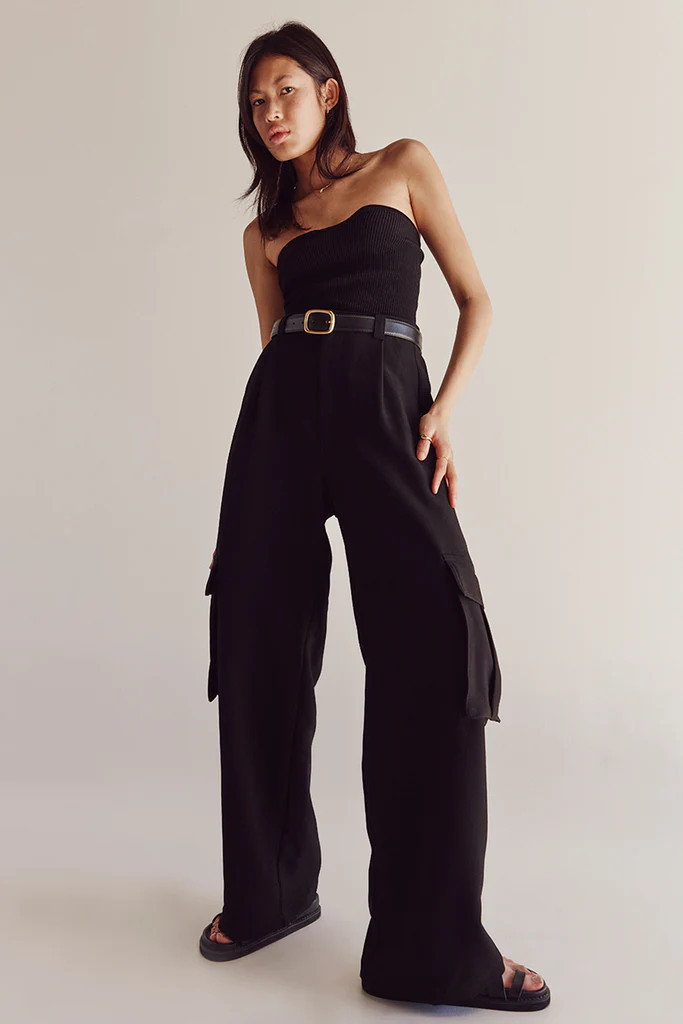 WILLA BLACK CARGO PANT | DISSH