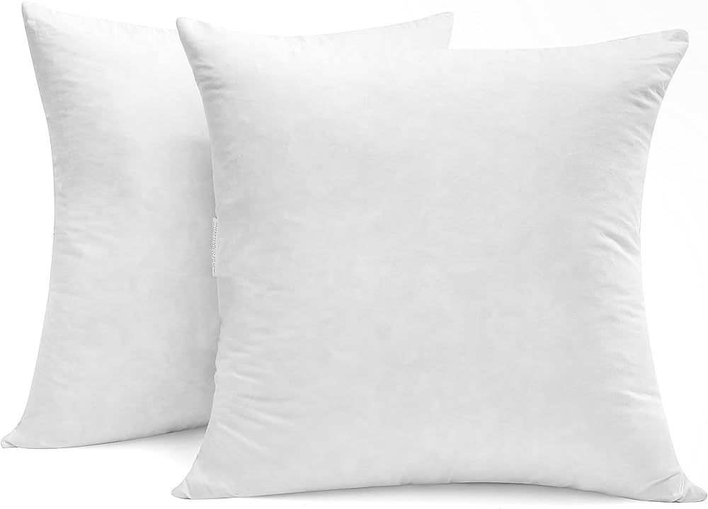 SNUG&COZY Luxury Goose Down Feather Pillow Inserts - 26x26IN, Double Layered Down-Proof Design, U... | Amazon (US)