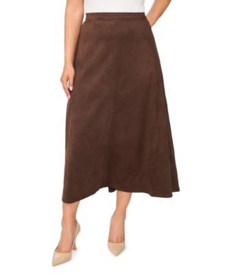 Vince Camuto Plus Size Center Seam A-Line Skirt - Rich Chocolate | Macy's