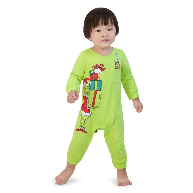 Dr.Seuss Baby Boy Grinch Printed Coverall, Sizes 0-24 Months | Walmart (US)