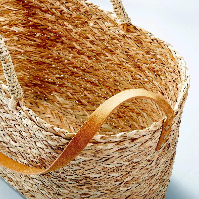 Natural Grass Woven Picnic Tote - Hearth & Hand™ with Magnolia | Target