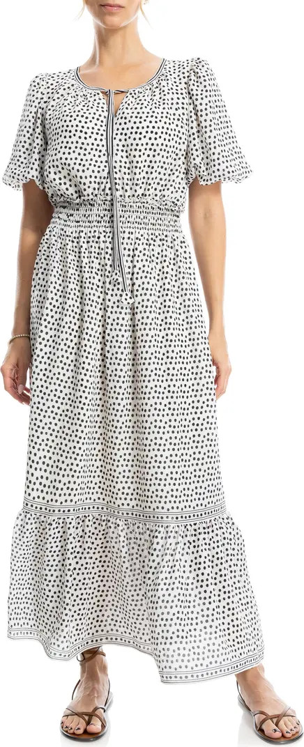 MAX STUDIO Bubble Sleeve Tiered Maxi Dress | Nordstromrack | Nordstrom Rack