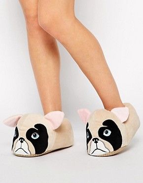 New Look Noco French Bulldog Novelty Slippers | ASOS UK