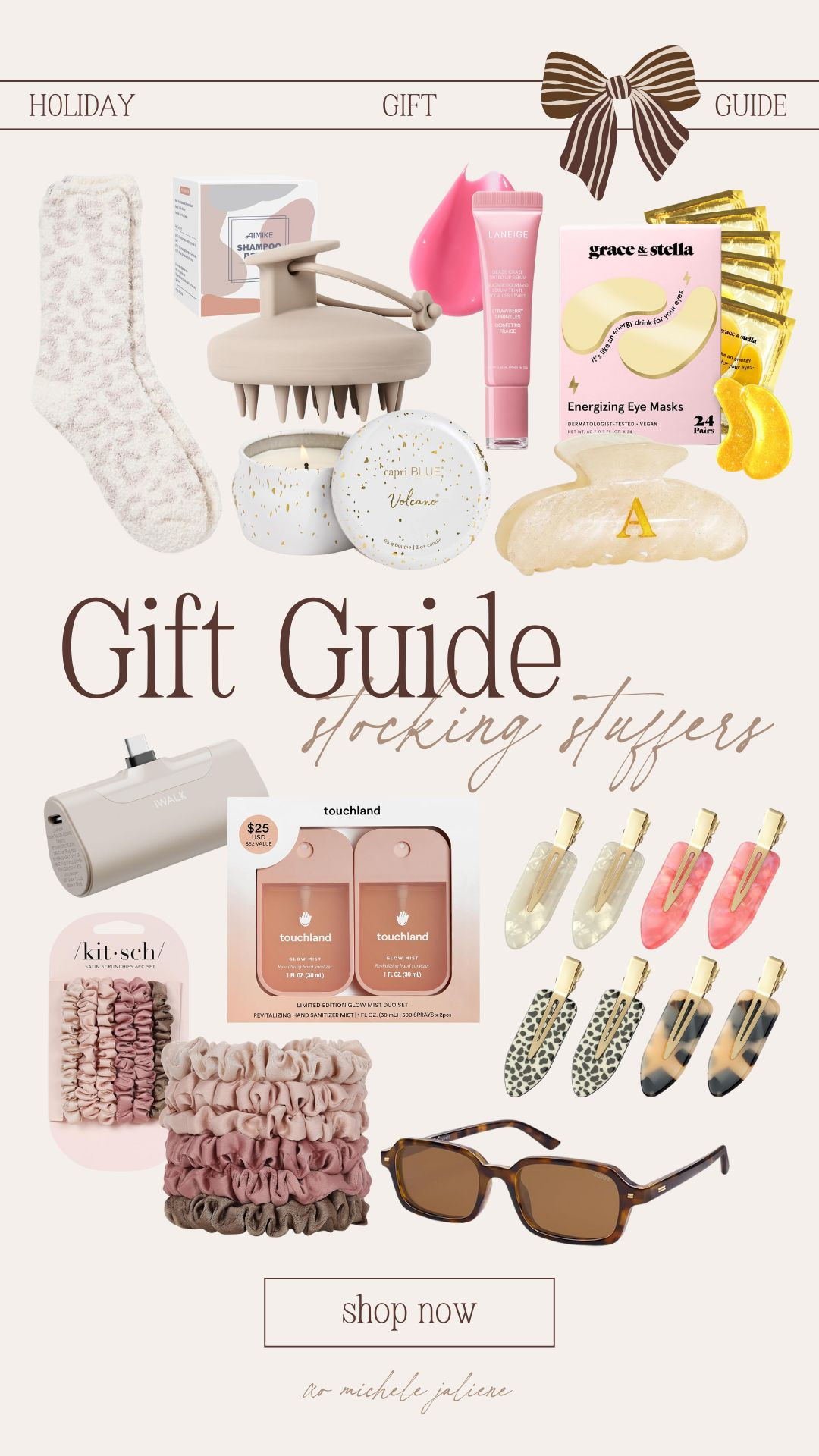 stocking stuffers for her gift guide🤍

holiday gift, gifts for her, gifts for girls, gifts for sisters, gifts under 50, amazon finds, amazon gifts, barefoot dreams, laneige, kitsch, haircare, michele jaliene 

 #LTKGiftGuide #LTKHoliday #LTKFindsUnder50