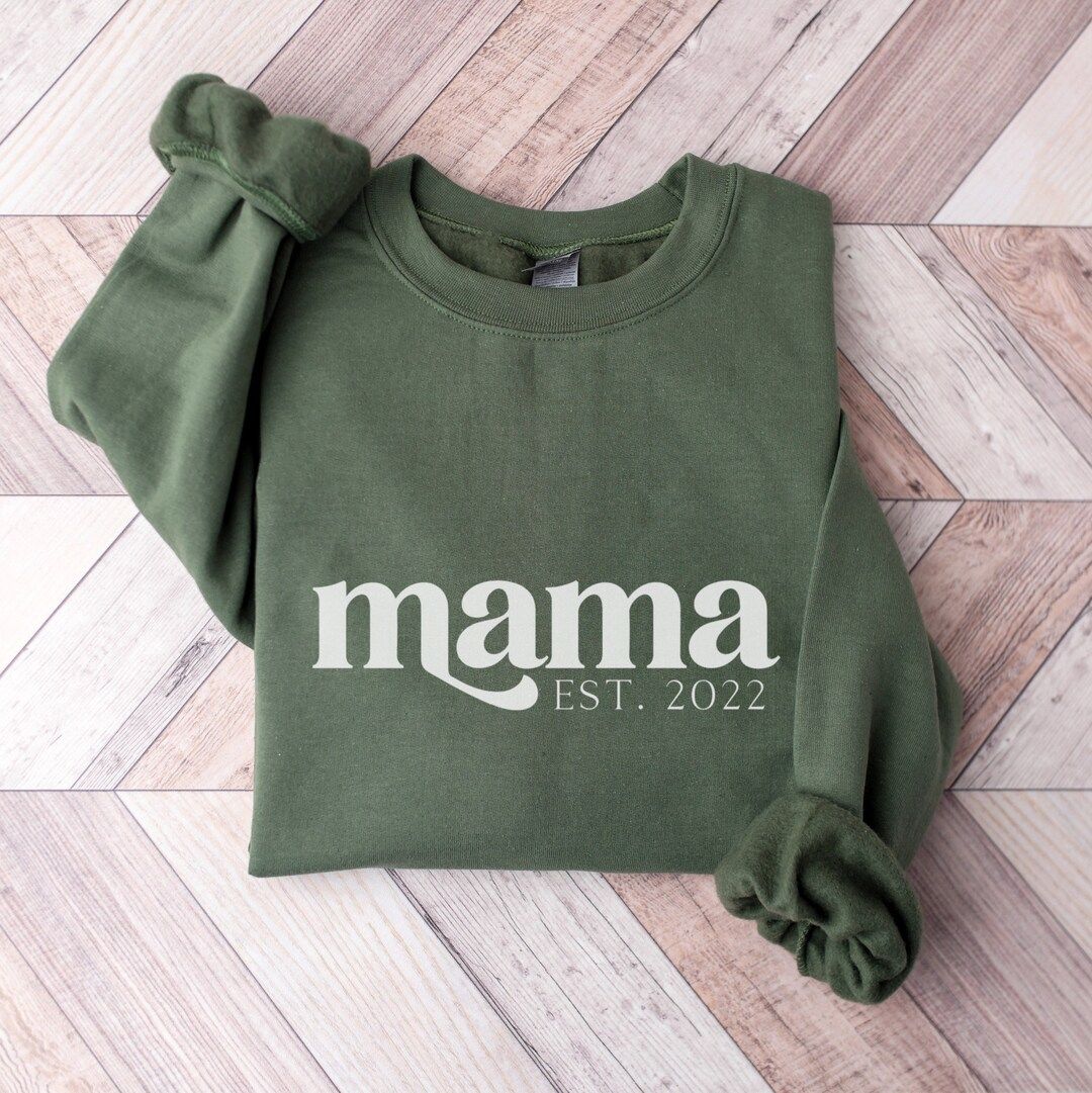 Custom Mama Sweatshirt, Mama Shirt, Mama Crewneck, Boho Mama Sweatshirt, New Mom Gift Mother Swea... | Etsy (US)