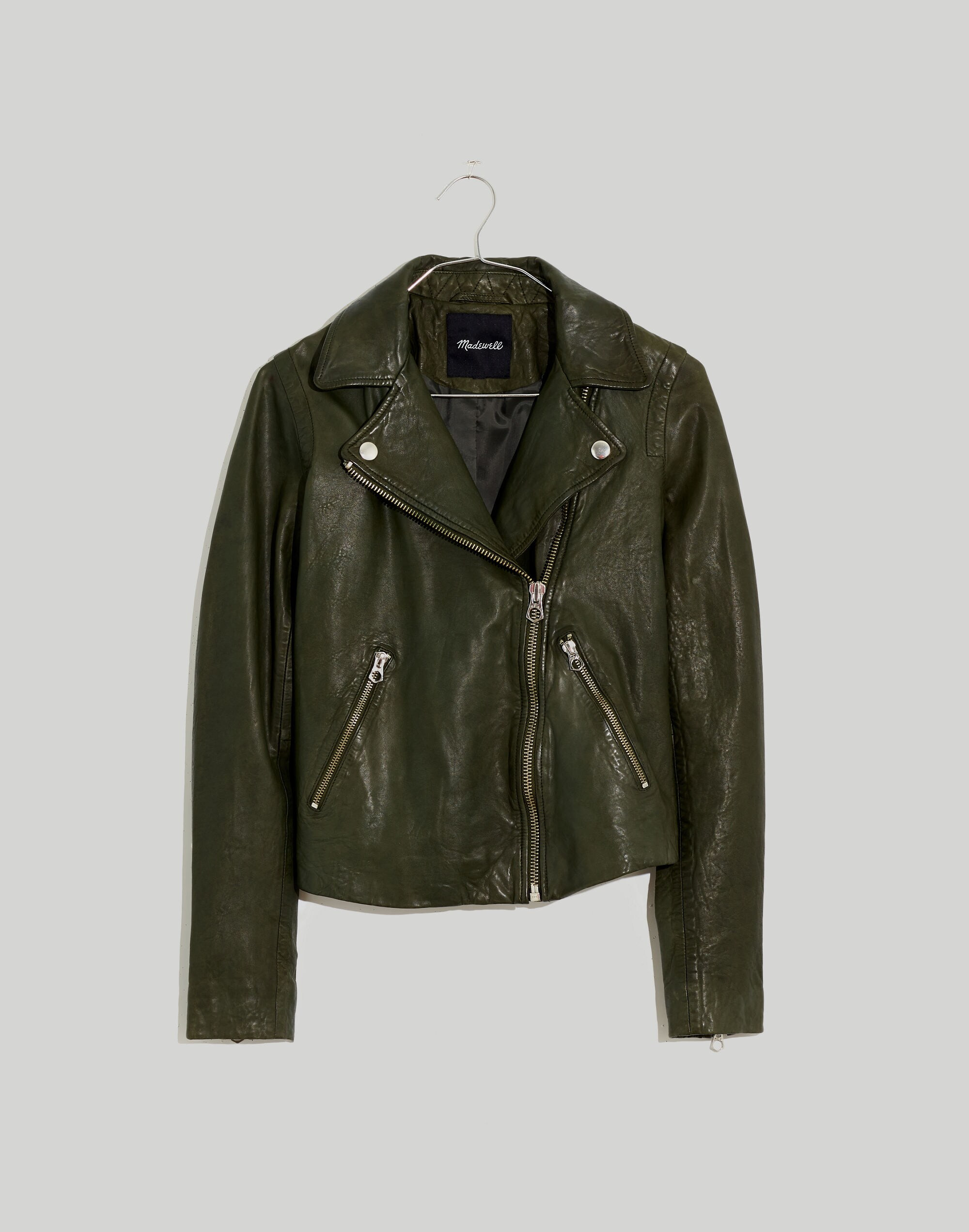 Washed Leather Motorcycle Jacket: Brass Hardware Edition | Madewell | Madewell