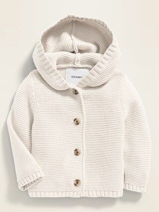 Relaxed Button-Front Hooded Sweater for Baby | Old Navy (US)