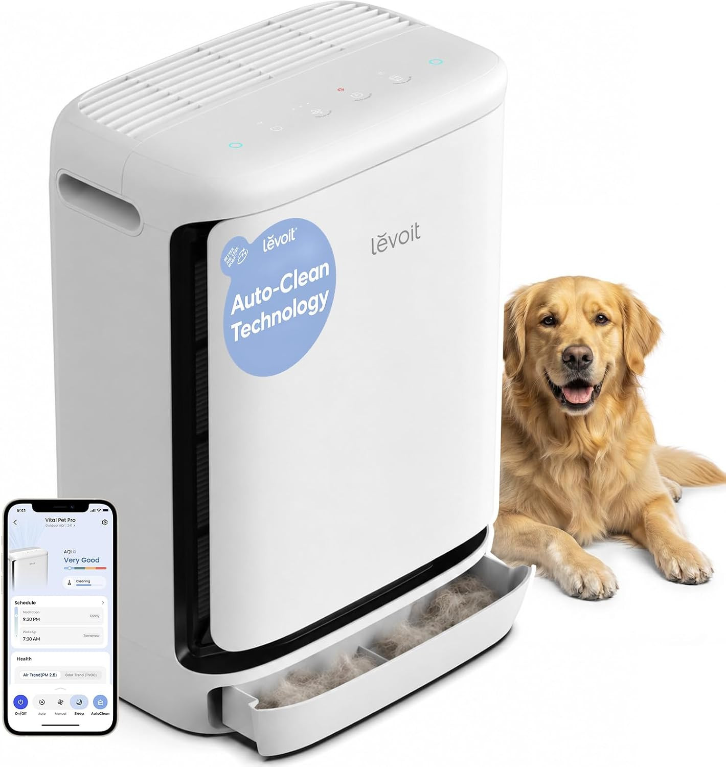 LEVOIT Vital Pet Pro Air Purifier for Home Pets Large Room, White | Amazon (US)