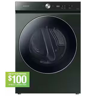 Samsung Bespoke 7.6 cu. ft. Vented Smart Electric Dryer in Forest Green with AI Optimal Dry and S... | The Home Depot
