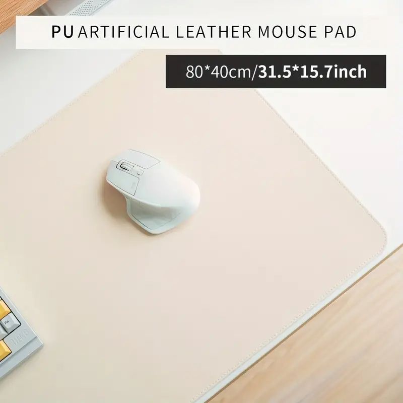 Large Size Mouse Pad Pu Faux Leather Suede Non slip Single - Temu | Temu Affiliate Program