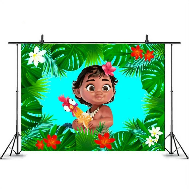 GIRL baby banner 1st year birthday backdrop , baby Moana tropical party, shower birthday girl bir... | Walmart (US)