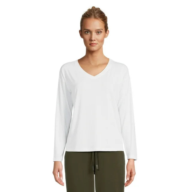 Athletic Works Women’s Dri More Boxy Tee with Long Sleeves, Sizes XS-3XL | Walmart (US)