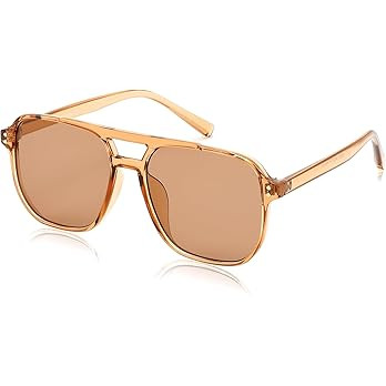 FEISEDY Retro Square Aviator Sunglasses Women Men 70s Vintage Trendy Plastic Frame Sun Glasses B2... | Amazon (US)