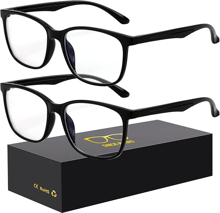 Blue-Light Blocking Glasses Computer Reading/Gaming/TV/Phones Glasses Fashion Anti Eyestrain UV G... | Amazon (US)