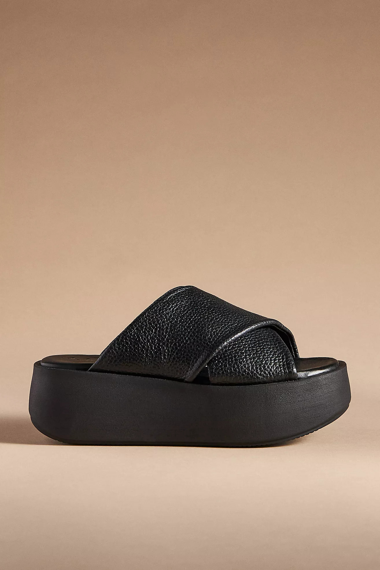 By Anthropologie Cross-Strap Platform Slide Sandals | Anthropologie (US)