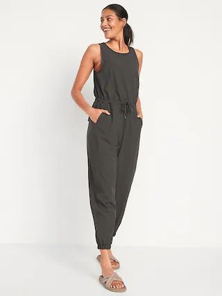 Sleeveless StretchTech Wrap-Effect Jumpsuit for Women | Old Navy (US)