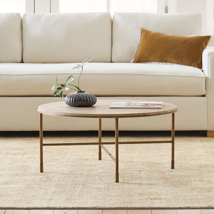 Fay Travertine Coffee Table (30") | West Elm (US)