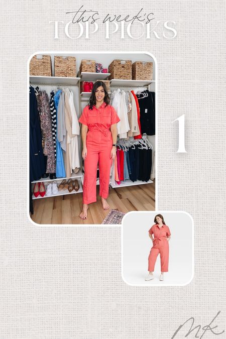 Utility jumpsuit-in a 10 and could do an 8 

#LTKcurves #LTKunder50 #LTKstyletip