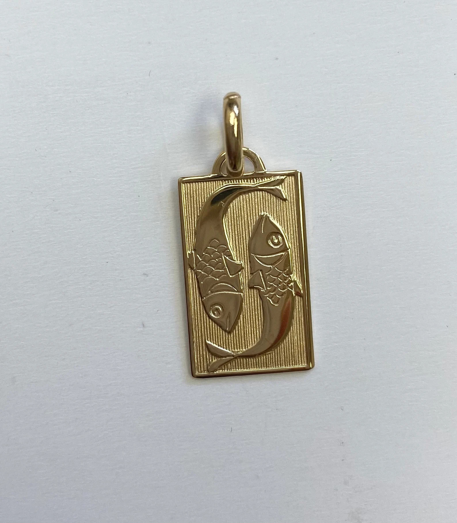 Gold Pisces Zodiac Pendant, 18K Solid Yellow Gold Pisces Zodiac Sign, Fancy Pisces 3D Design, Per... | Etsy (US)
