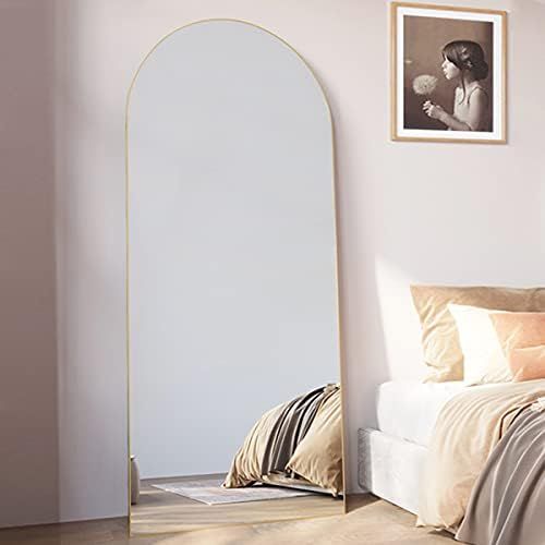 XKZG 65×22 Inch Arched Full Length Mirror Floor Mirror with Stand Full Body Mirror Arched Mirror... | Amazon (US)