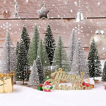 30Pcs Christmas Decorations Mini Christmas Trees, Artificial Christmas Tree Bottle Brush Trees wi... | Amazon (US)
