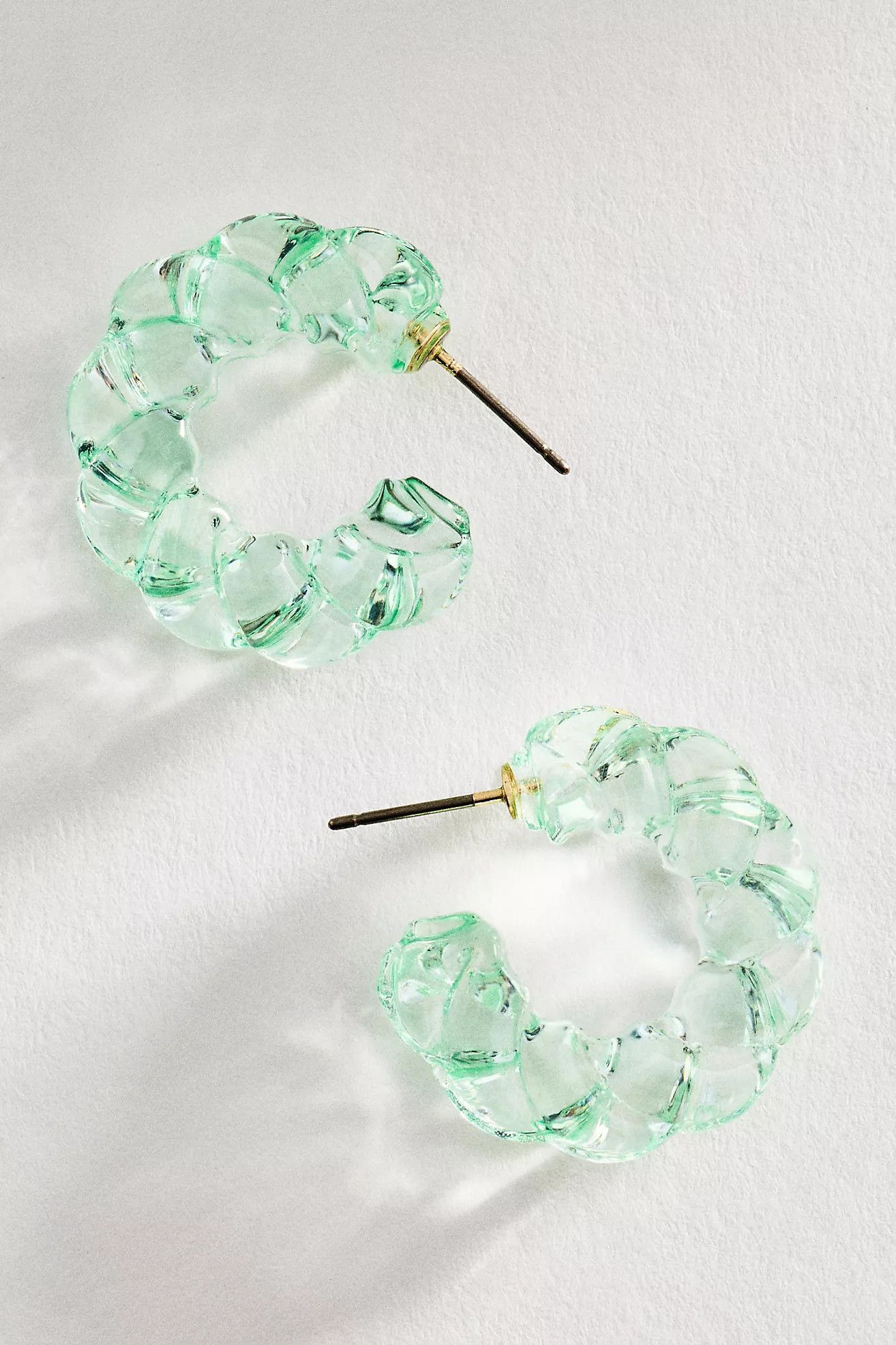 Twisted Glass Hoop Earrings | Anthropologie (US)