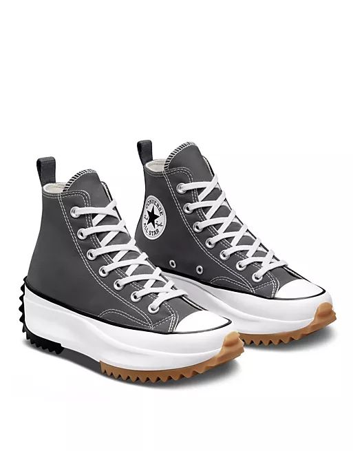 Converse Run Star Hike Hi sneakers in iron gray | ASOS (Global)