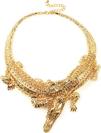 The Luxe Collection See You Later Alligator Collar Necklace | Nordstrom Rack